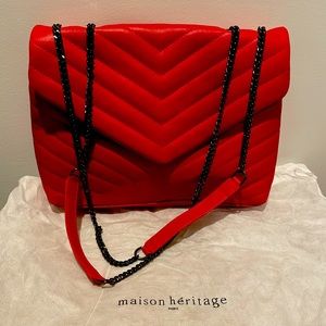 New Red Maison Heritage purse. Tags removed, but it’s never been carried.